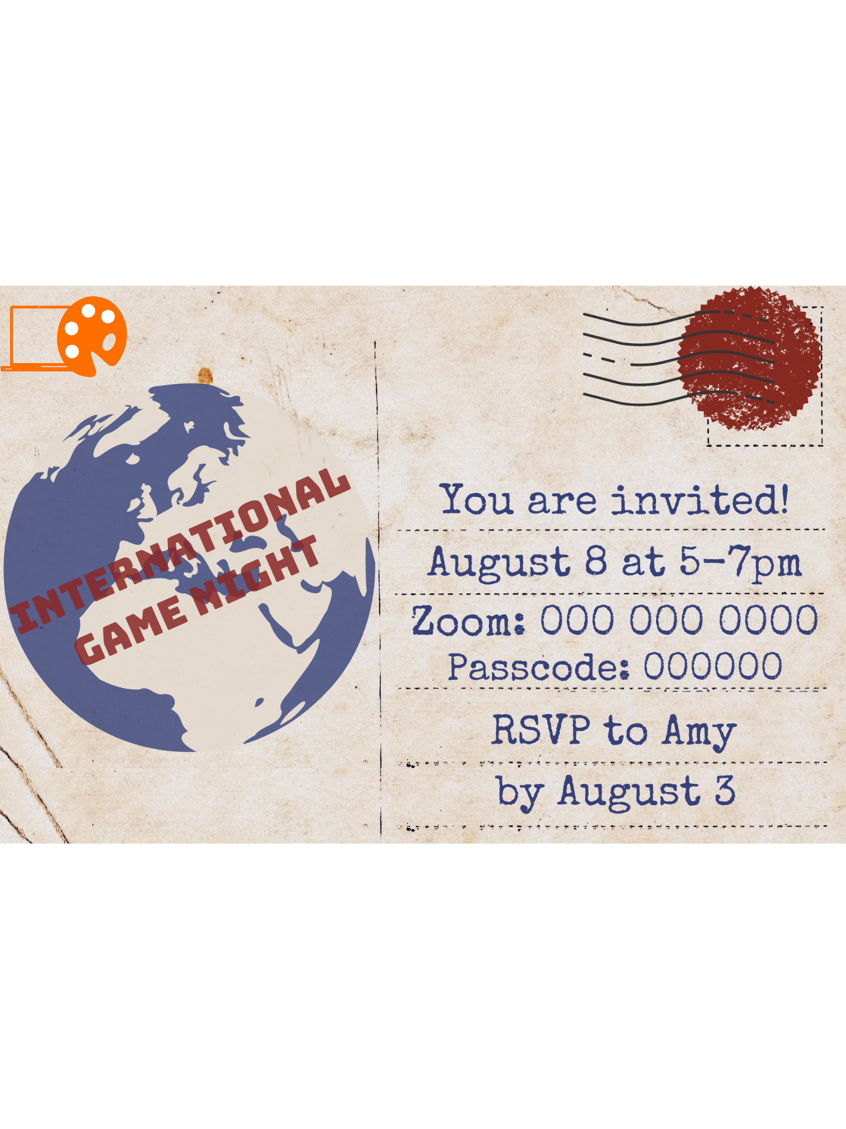 Virtual Game Night Invitation